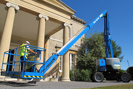 Genie boom assists with inspection on Grade II listed manor house