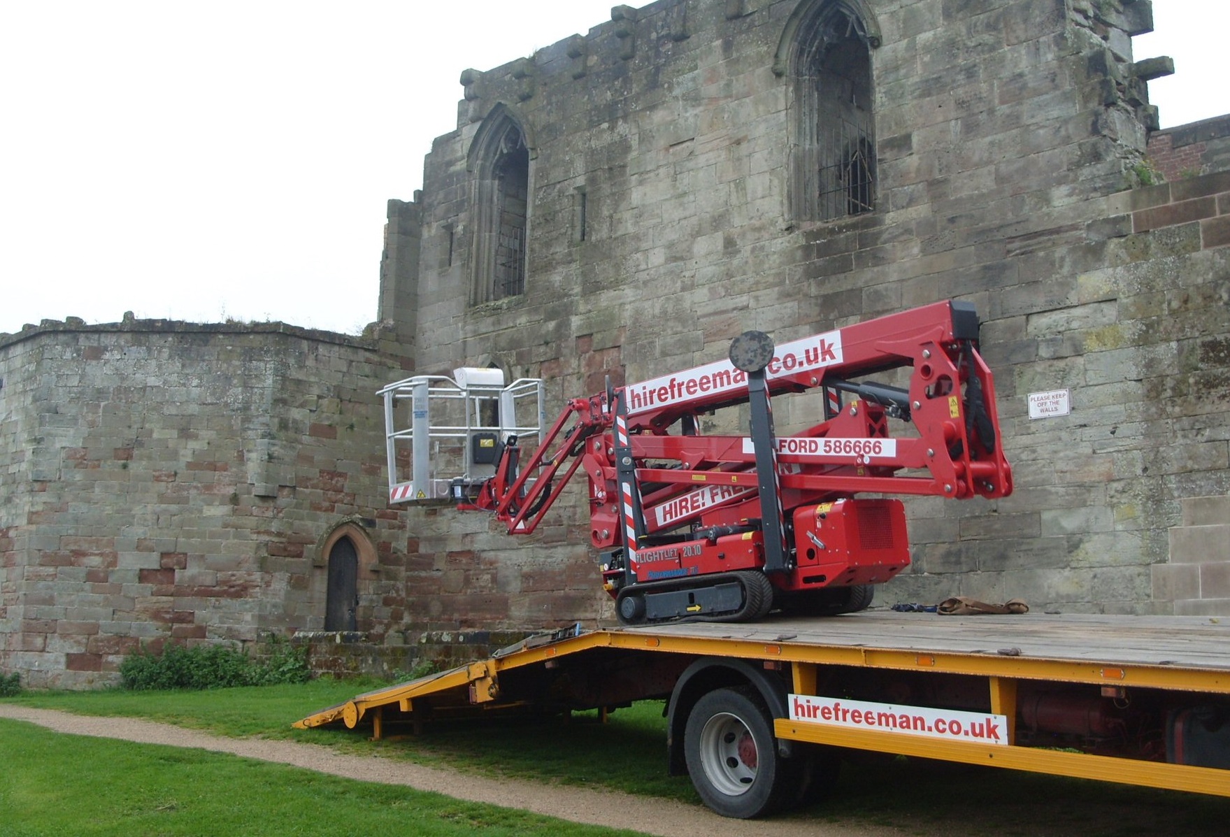 Stafford's Historic Castle Uses Hinowa Boom under tricky conditions