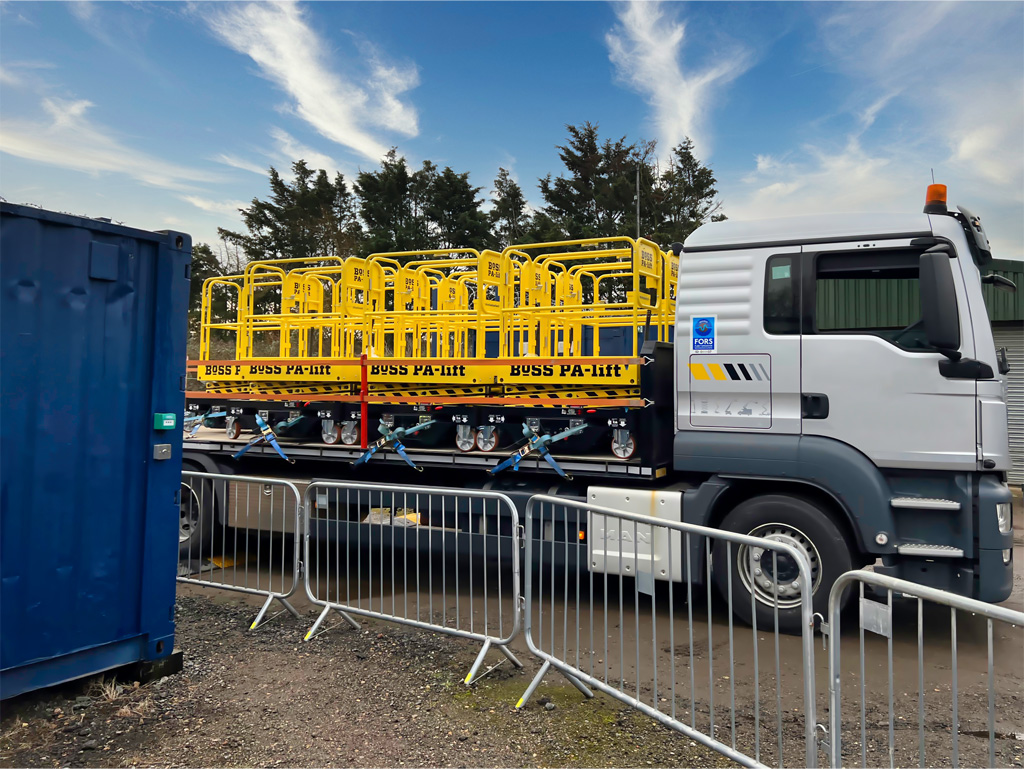 APS delivers BoSS PA-lift push-around scissors to Lakeside-Hire