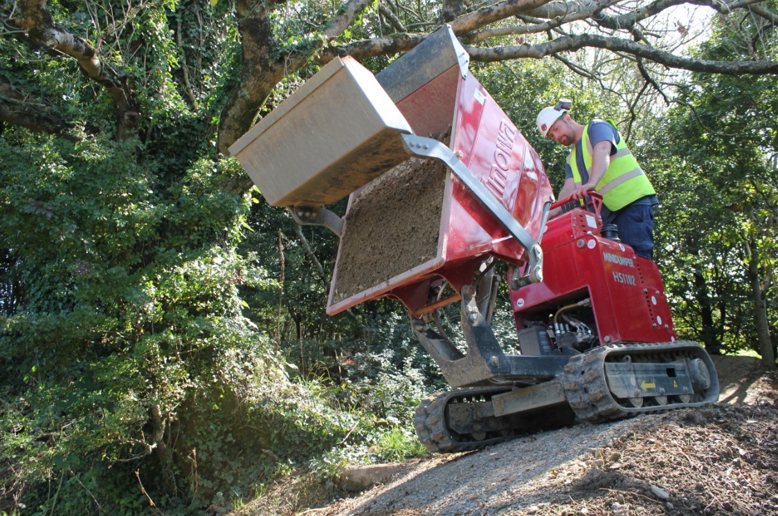 Video case study - Hinowa HS1102 mini dumper gives pedal power a productivity boost