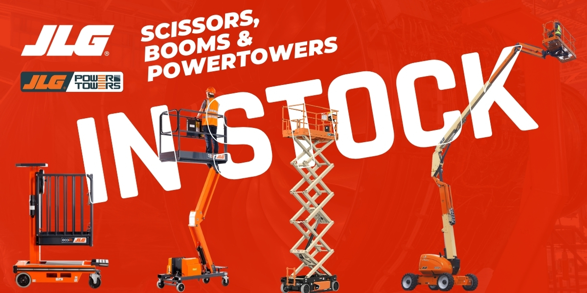 JLG Scissor Lifts, Boom Lifts and PowerTowers now in stock at APS.